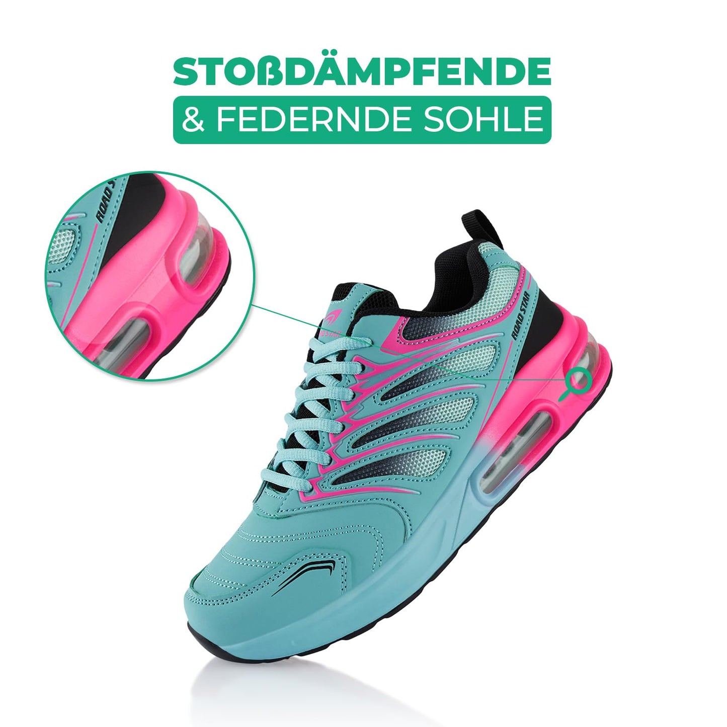 Fusskleidung® Damen Herren Sportschuhe Dämpfung Sneaker leichte Laufschuhe