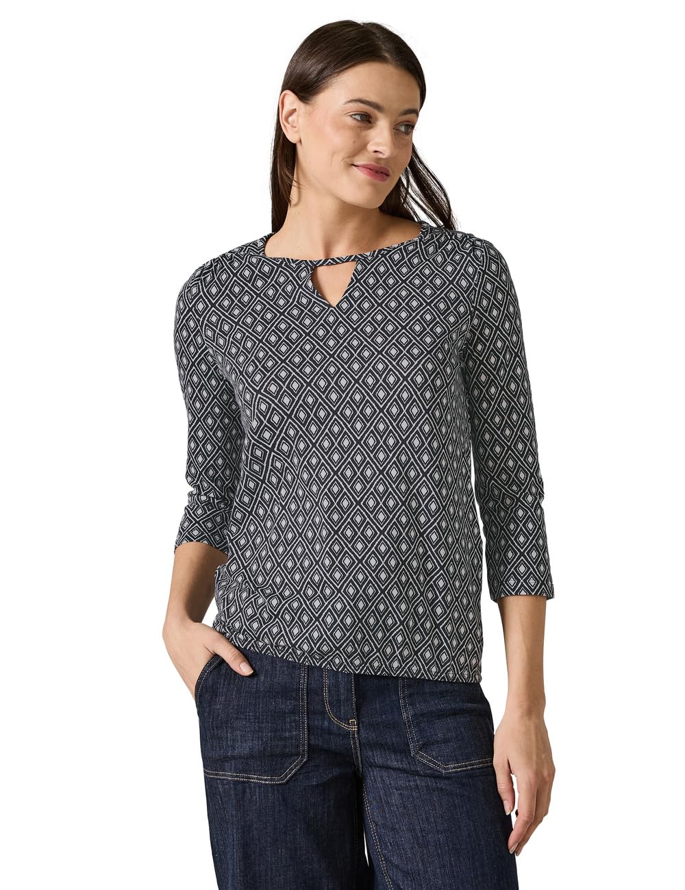 Cecil Damen Langarmshirt mit Cut Out