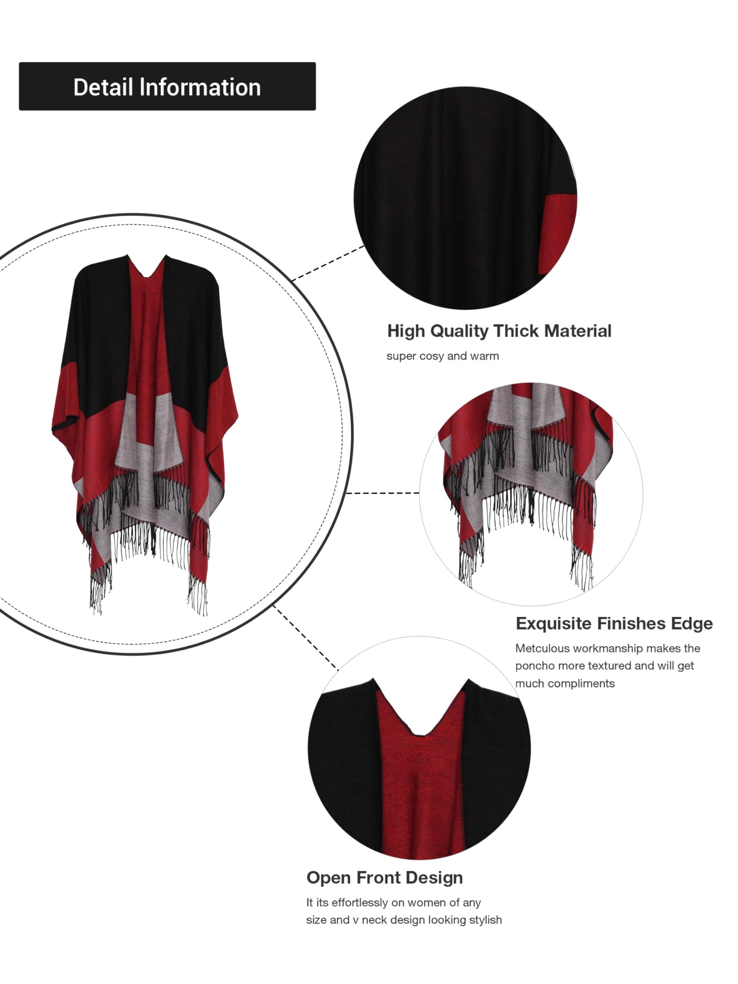 DiaryLook Damen Poncho Schal Winter Cardigan Übergroße Cape Elegant Poncho Für Frauen Umhang Damen Warm Geschenk Für Mutter