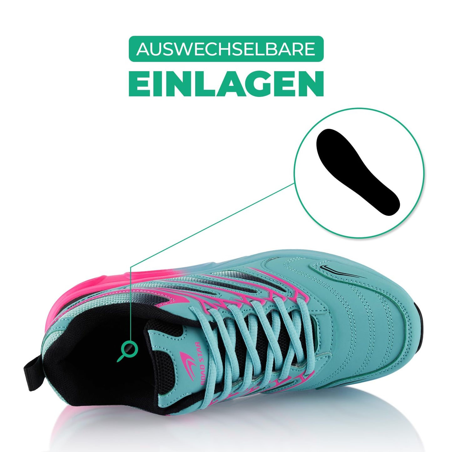 Fusskleidung® Damen Herren Sportschuhe Dämpfung Sneaker leichte Laufschuhe