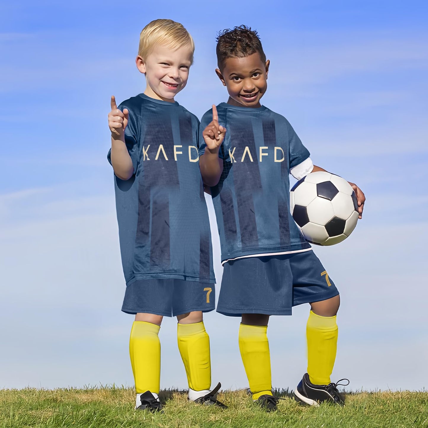 Sternstunde Trikot Sets Kinder, Hause/Auswärts Fußballtrikot für Kinder,Herren Jungen Fussball Jersey Football Trikots, Sportshirt Junge Football Training Tshirts Shorts und Socken Anzug