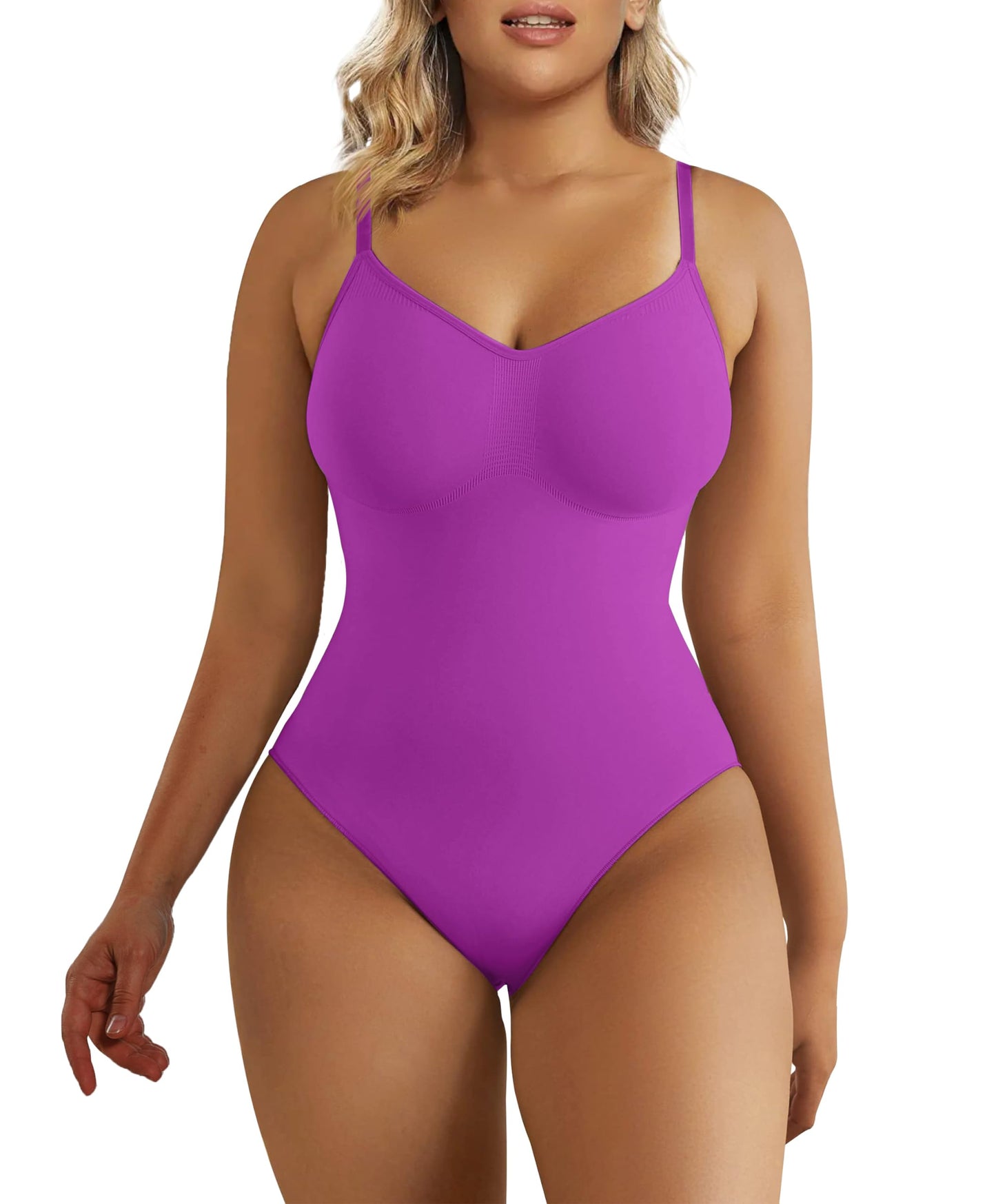 SHAPERX Shapewear Damen Bauchweg Bodysuit Formender Body Shaper Sculpting Tanga mit Verstellbarer Schultergurt