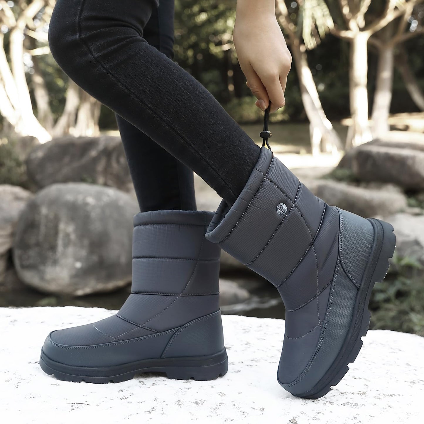BARFULKER Winterschuhe Herren Damen Winterstiefel Outdoor Warm Gefüttert Schneestiefel,Gr.36-46 EU