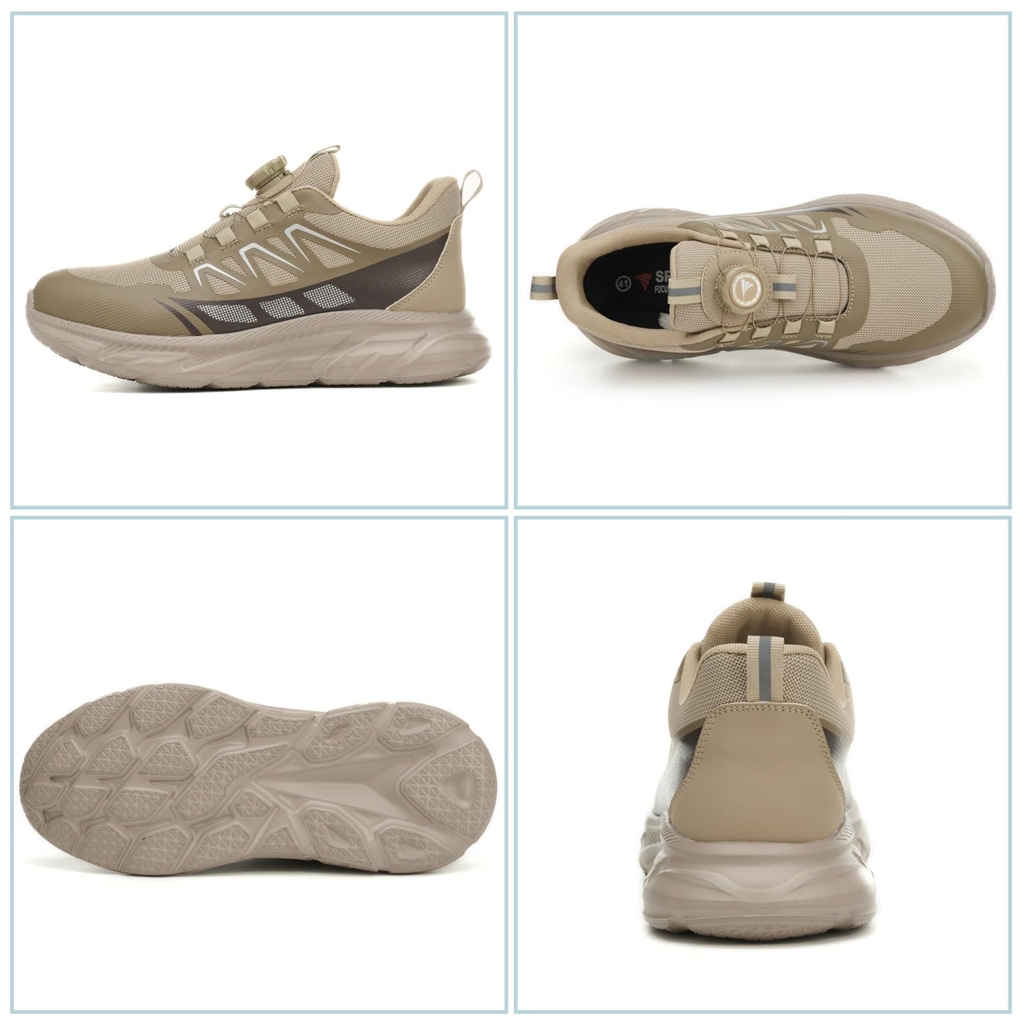 BAXIWUY Sicherheitsschuhe Herren Arbeitsschuhe Damen Sportliche Leicht Atmungsaktiv Schnürsenkel Schnellverschluss Drehverschluss Stahlkappenschuhe