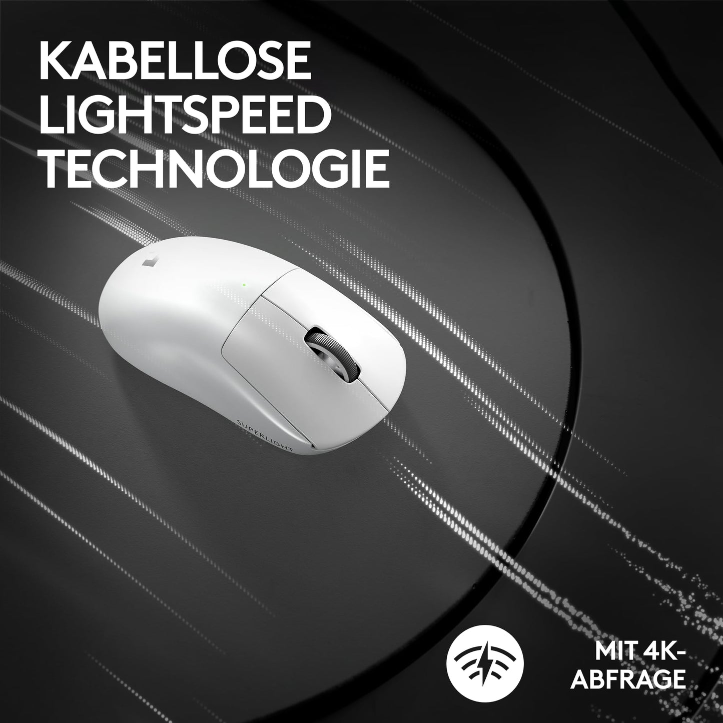 Logitech G PRO X SUPERLIGHT 2 LIGHTSPEED Kabellose Gaming-Maus, West Europa Verpackung, Lightweight, 60g, 8K-Abrufrate, 44K DPI, 5 programmierbare Tasten, USB-C, PC & Mac - Schwarz