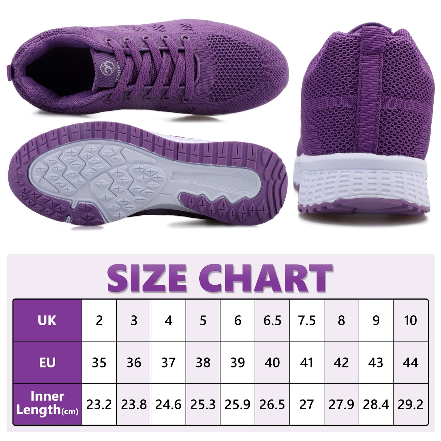 ANBIWANGLUO Damen Turnschuhe Sportliche Laufschuhe Schnürschuhe Atmungsaktive Outdoor Cross Trainer zum Joggen
