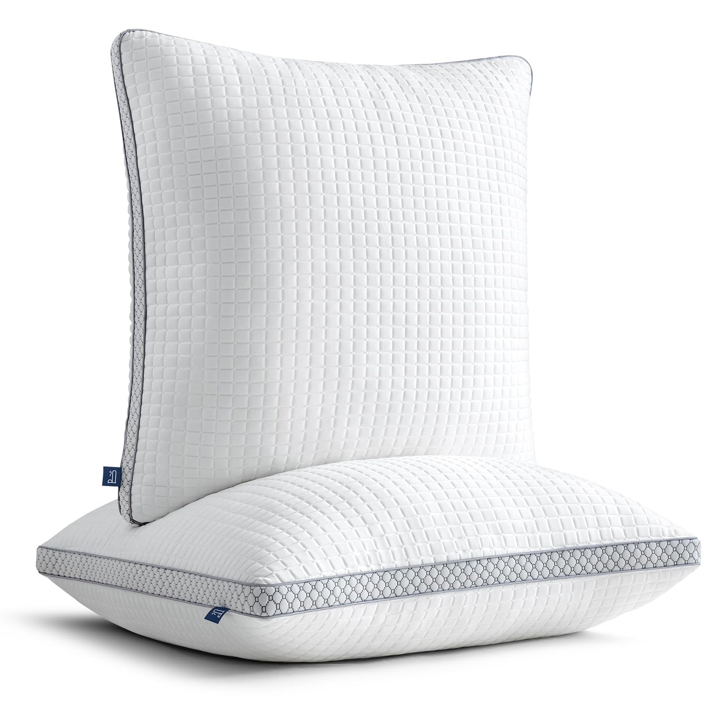 BedStory kopfkissen 40x80,Verstellbare Faserfüllung Kissen mit reißverschluss, Hotel Kissen 2er Set aus 950g x 2 mikrofaser, Waschbares nackenkissen für Allergiker, Seitenschläfer und Rückenschläfer