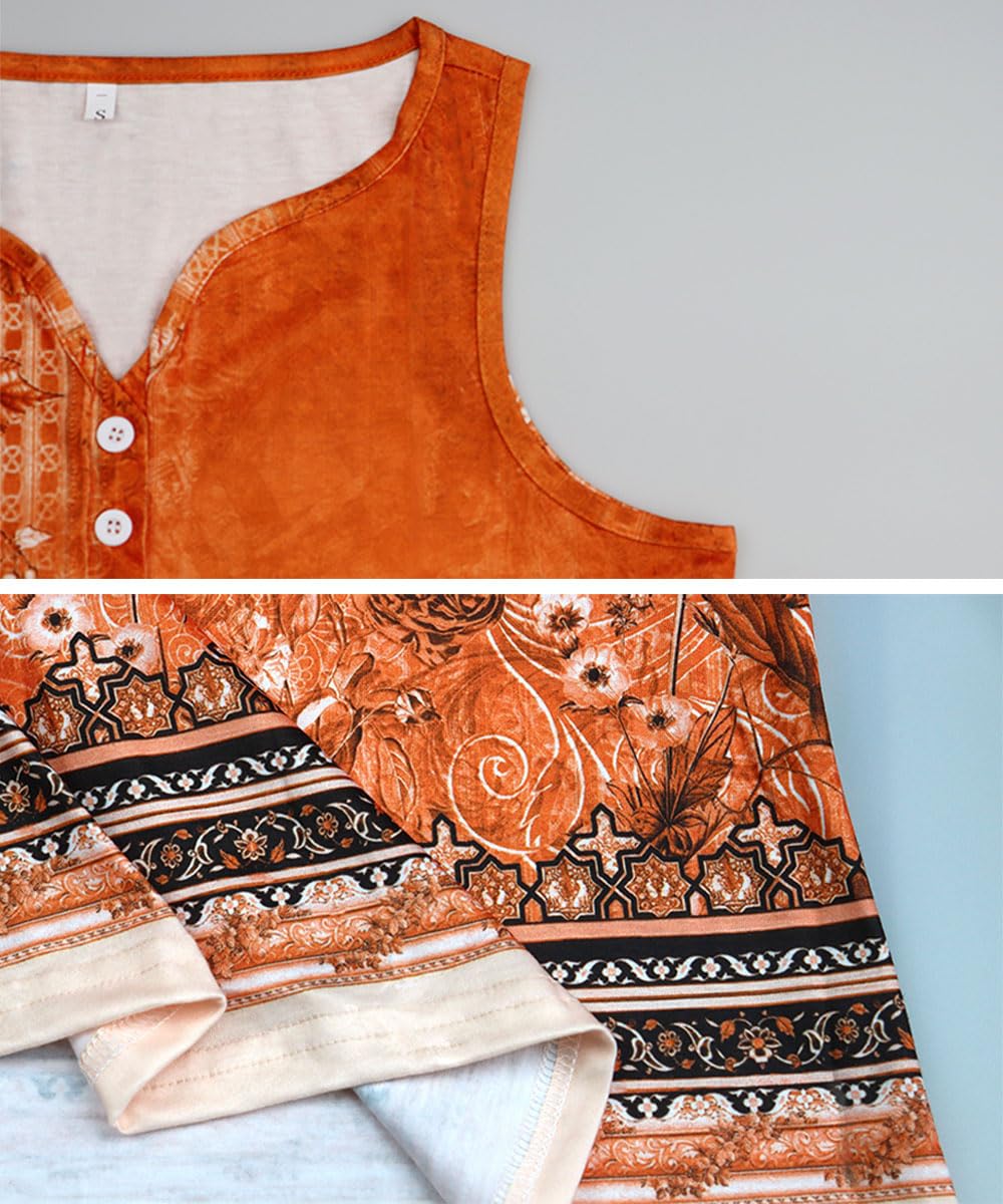 Yeenily Damen Bohemian Langarm Kleid V-Ausschnitt Blumenmuster Tunikakleider A Linien Lose Lässiges MiniKleid Freizeitkleid