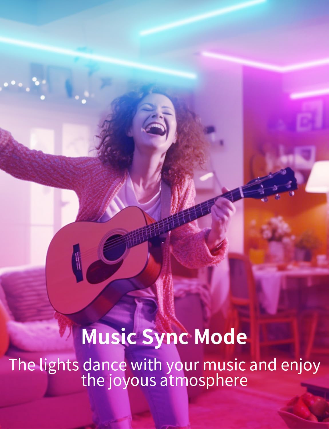BUNACET COB RGB LED Strip 6M 24V Dimmbar, LED Streifen 3456 LEDs, Leiste Band Stripes Lichtband mit Netzteil RF Fernbedienung & APP Bluetooth für Küche Schlafzimmer Deko