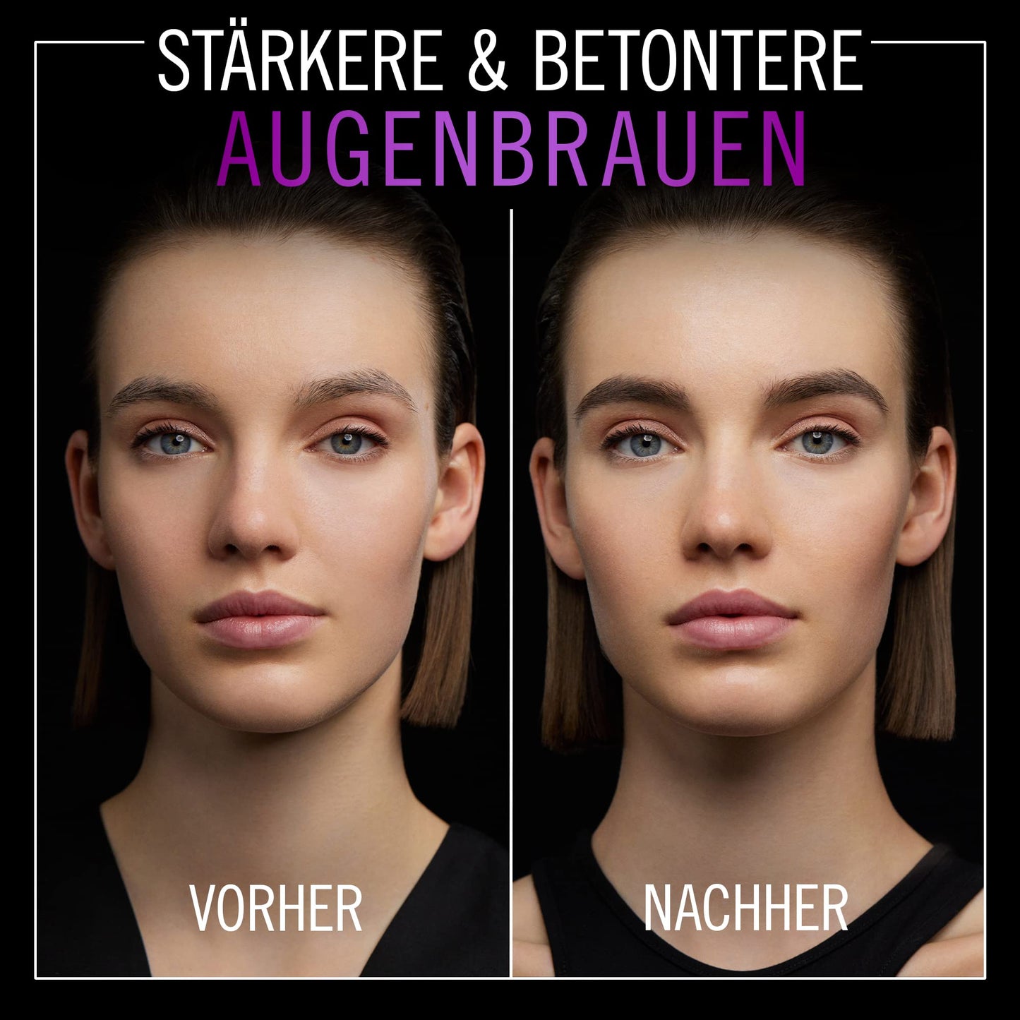 Syoss Augenbrauen Kit Augenbrauenfarbe 4-1 Dunkelbraun Stufe 3 (17 ml), Augenbrauen färben für einen natürlichen Look und ein langanhaltendes Ergebnis