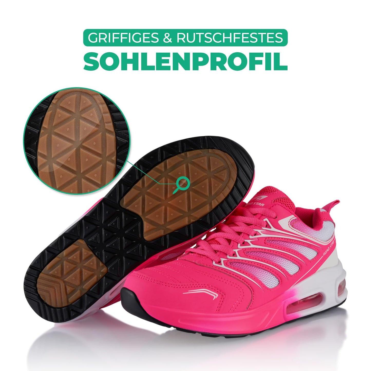 Fusskleidung® Damen Herren Sportschuhe Dämpfung Sneaker leichte Laufschuhe