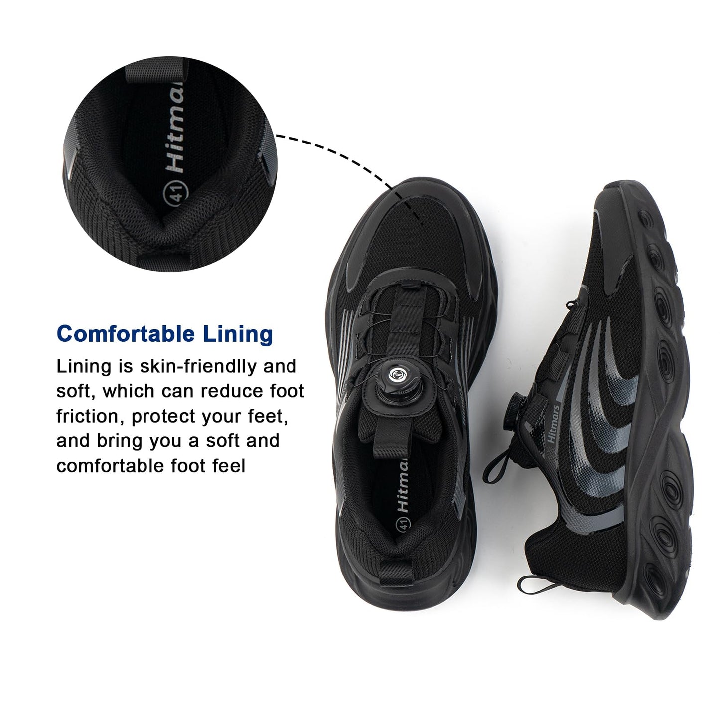 Hitmars Sneaker Herren Schuhe Laufschuhe Sportschuhe Turnschuhe Herren Leichte Atmungsaktiv Straßenlaufschuhe Joggingschuhe Fitnesss Outdoor Bequeme GR.39-47
