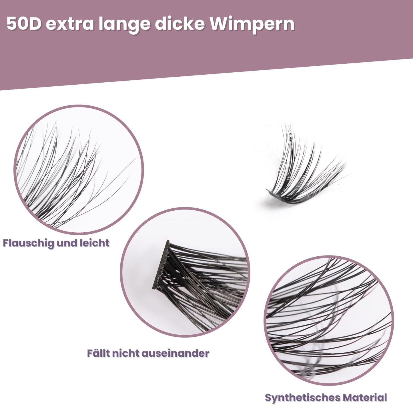 Wimpern Extensions 120 Büschel DIY Lash Extension Set Einzelne Wimpern mit Wimpernkleber und Pinzette für Anfänger Wimpernverlängerung zu Hause Individual Lashes 10-16mm C/D Curl - OP01