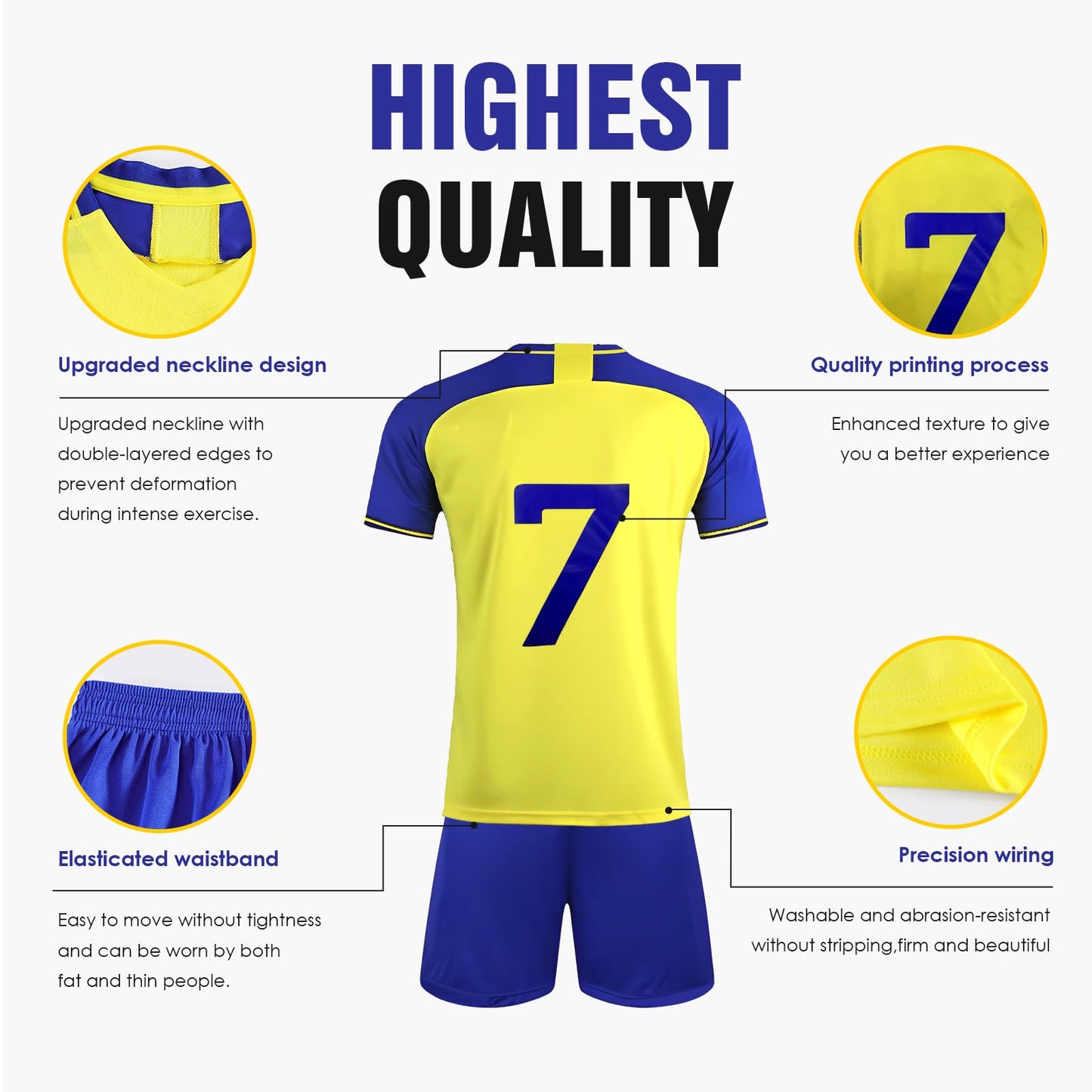 Sternstunde Trikot Sets Kinder, Hause/Auswärts Fußballtrikot für Kinder,Herren Jungen Fussball Jersey Football Trikots, Sportshirt Junge Football Training Tshirts Shorts und Socken Anzug