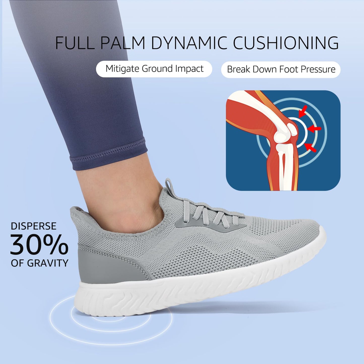 STQ Damen Slip on Sneakers Leichte Turnschuhe zum schlüpfen Bequeme Schlupfschuhe