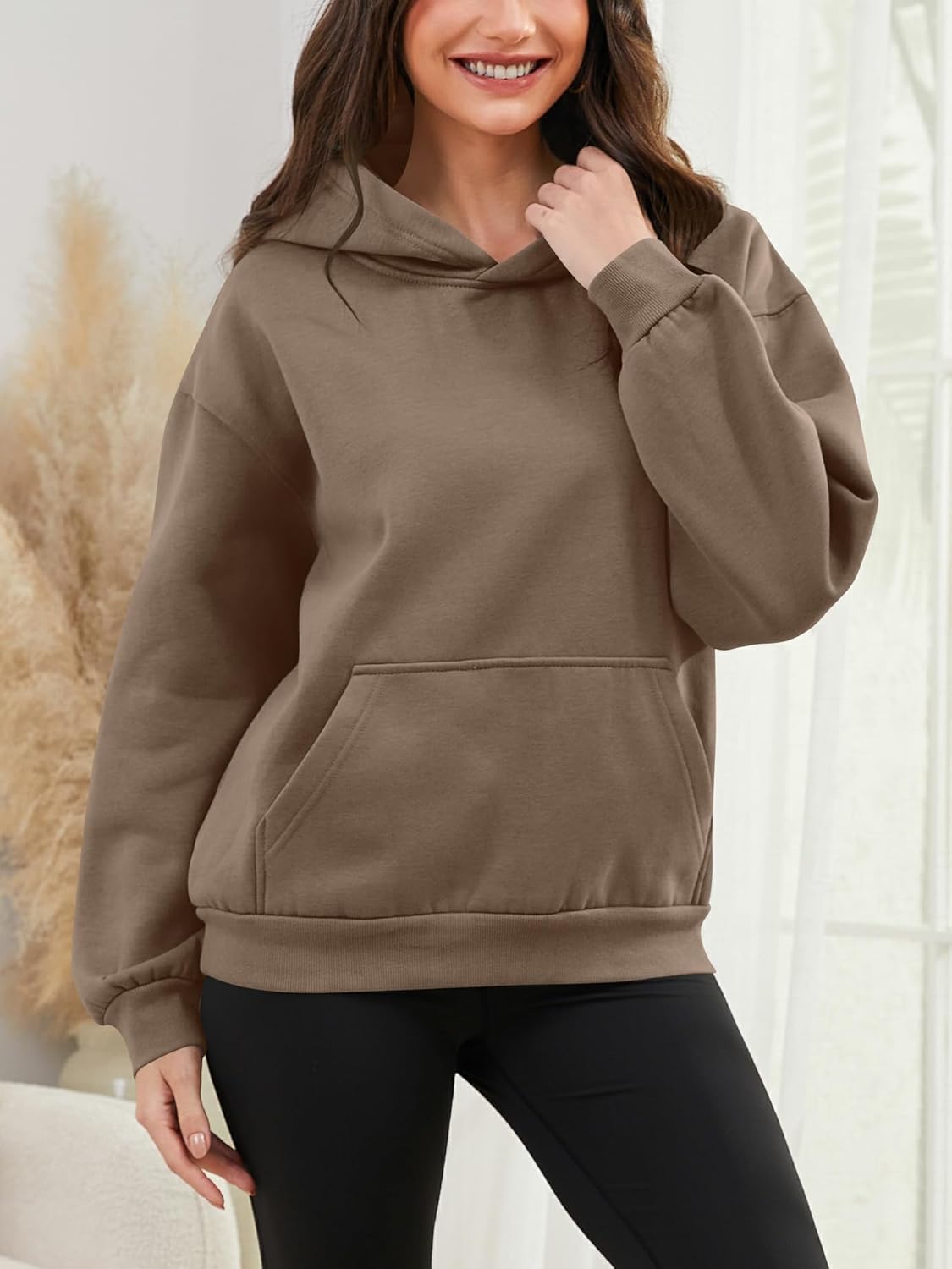 Tincini Hoodie Women's Oversize Pullover Winter Long Sleeve Fleece Hoodie Lined Jumper Sweatshirt with Hoodie Casual Hoodie with Hood