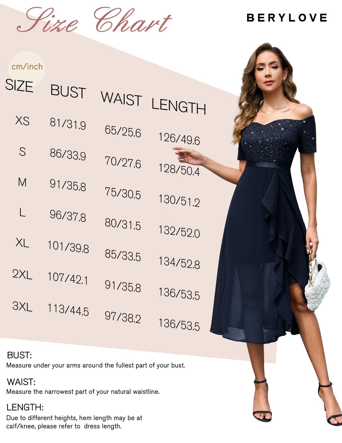 Berylove Abendkleid Damen Lang Glitzer Kleid Cocktailkleid Elegant für Hochzeit Off Shoulder Kleid Ballkleid