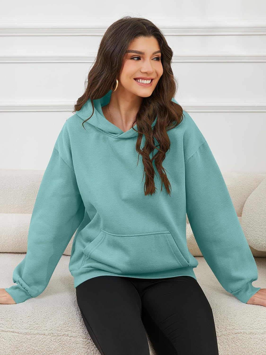 Tincini Hoodie Women's Oversize Pullover Winter Long Sleeve Fleece Hoodie Lined Jumper Sweatshirt with Hoodie Casual Hoodie with Hood