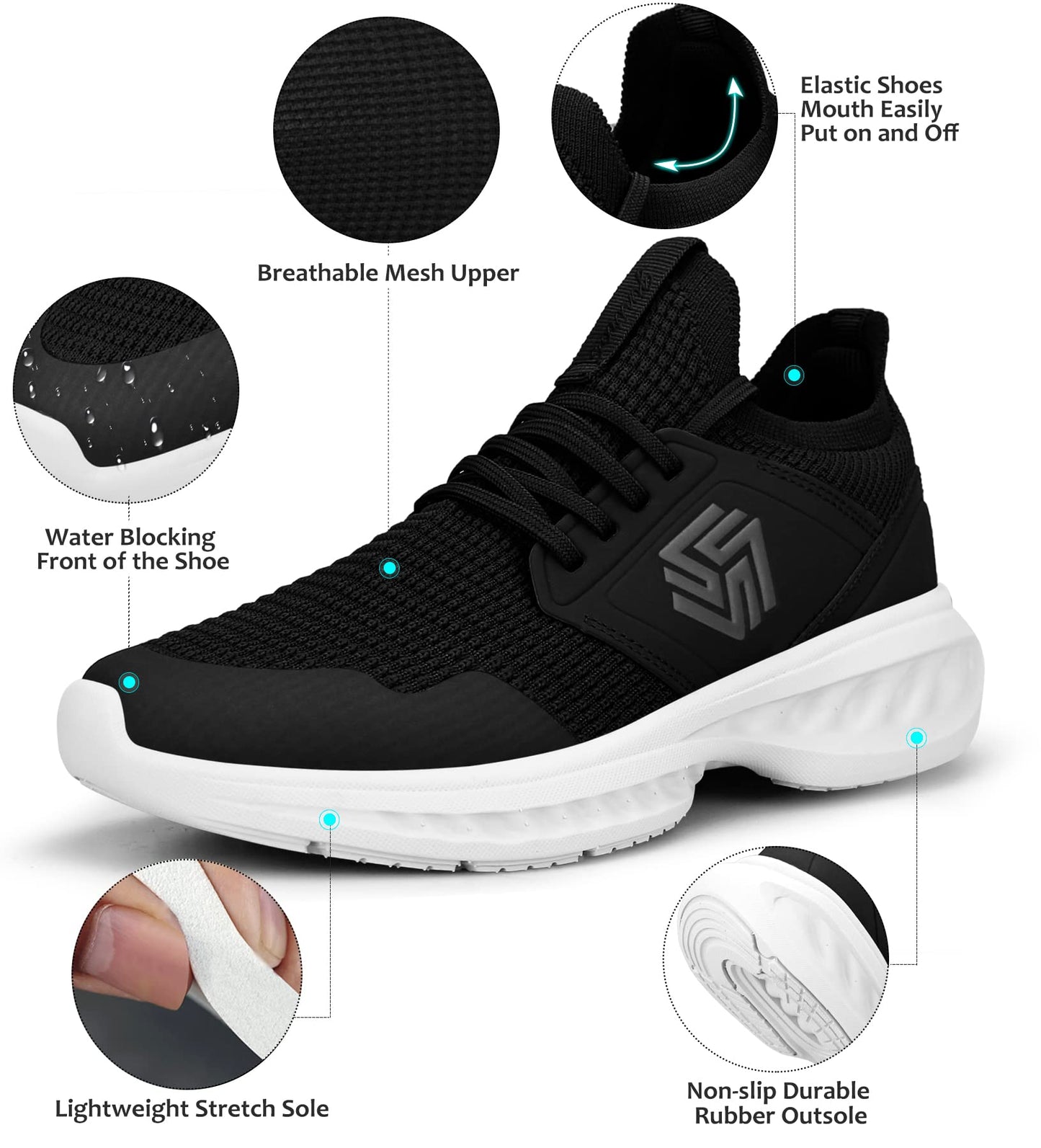 Giniros Damen Sportschuhe Laufschuhe Turnschuhe Sneaker Running Tennis Walkingschuhe Straßenlaufschuhe Fitness Jogging Leichte Atmungsaktiv rutschfeste Schuhe Freizeitschuhe