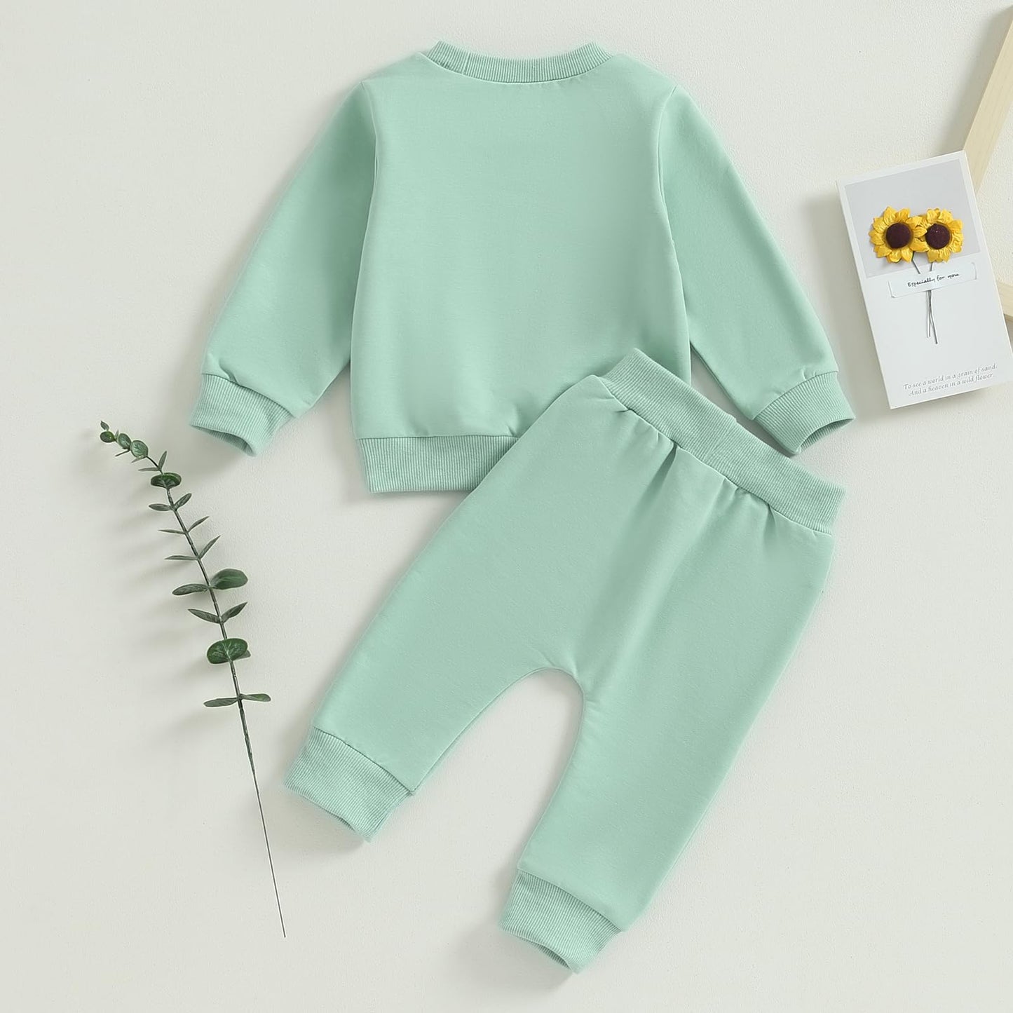 Himllauen Baby Mädchen Kleidung Sweatshirt + Lange Hose Zweiteiler Babykleidung Set Kleinkind Outfits