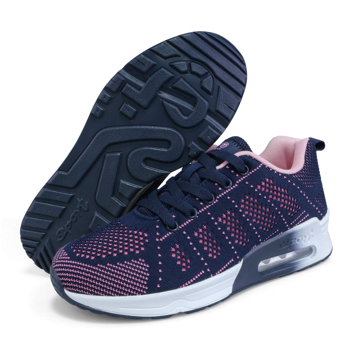 ANBIWANGLUO Damen Turnschuhe Sportliche Laufschuhe Schnürschuhe Atmungsaktive Outdoor Cross Trainer zum Joggen