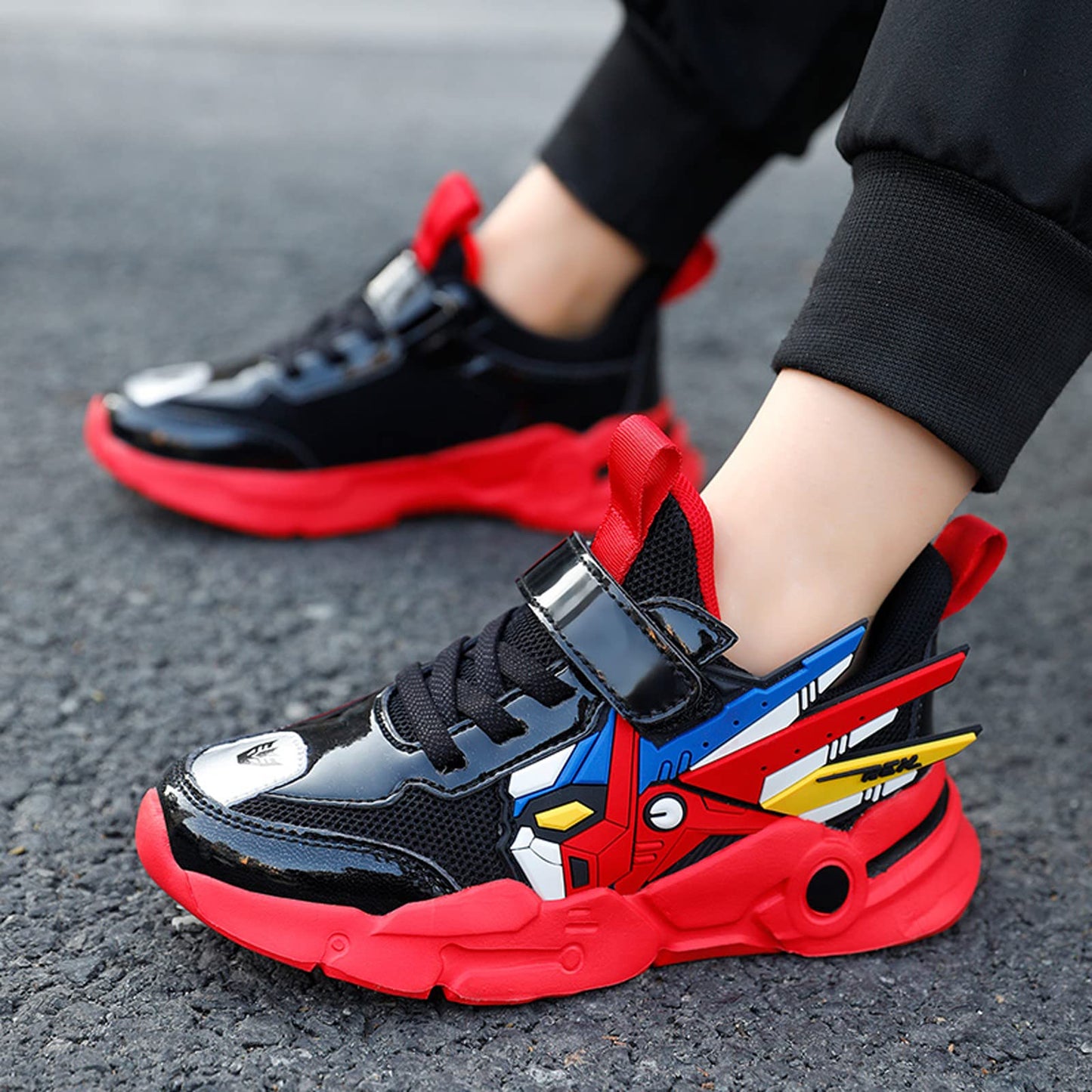 Laufschuhe Kinder Turnschuhe Jungen Mädchen Leicht Klettverschluss Sportschuhe Atmungsaktiv Mesh Sneakers Freizeit Schuhe 27-39