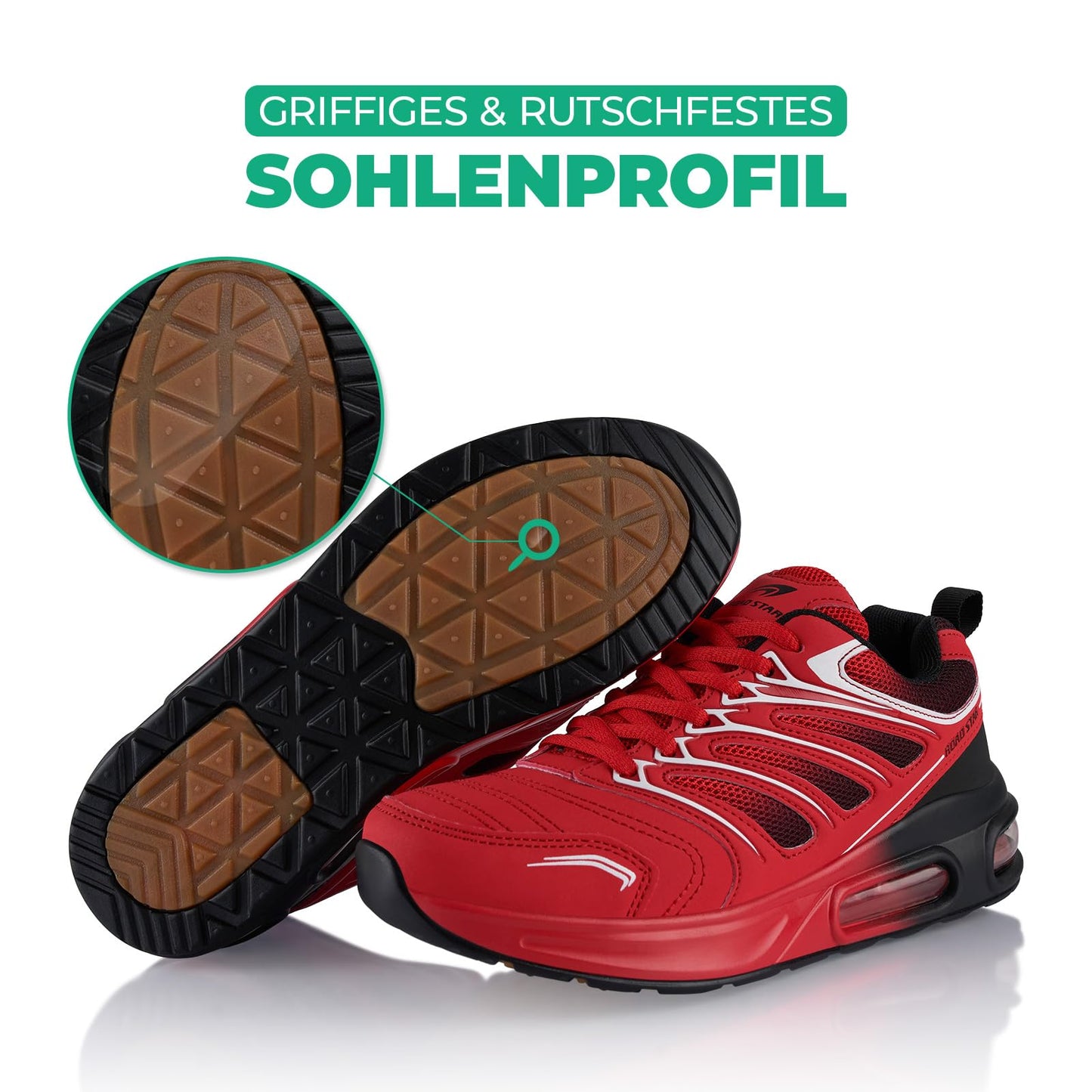 Fusskleidung® Damen Herren Sportschuhe Dämpfung Sneaker leichte Laufschuhe