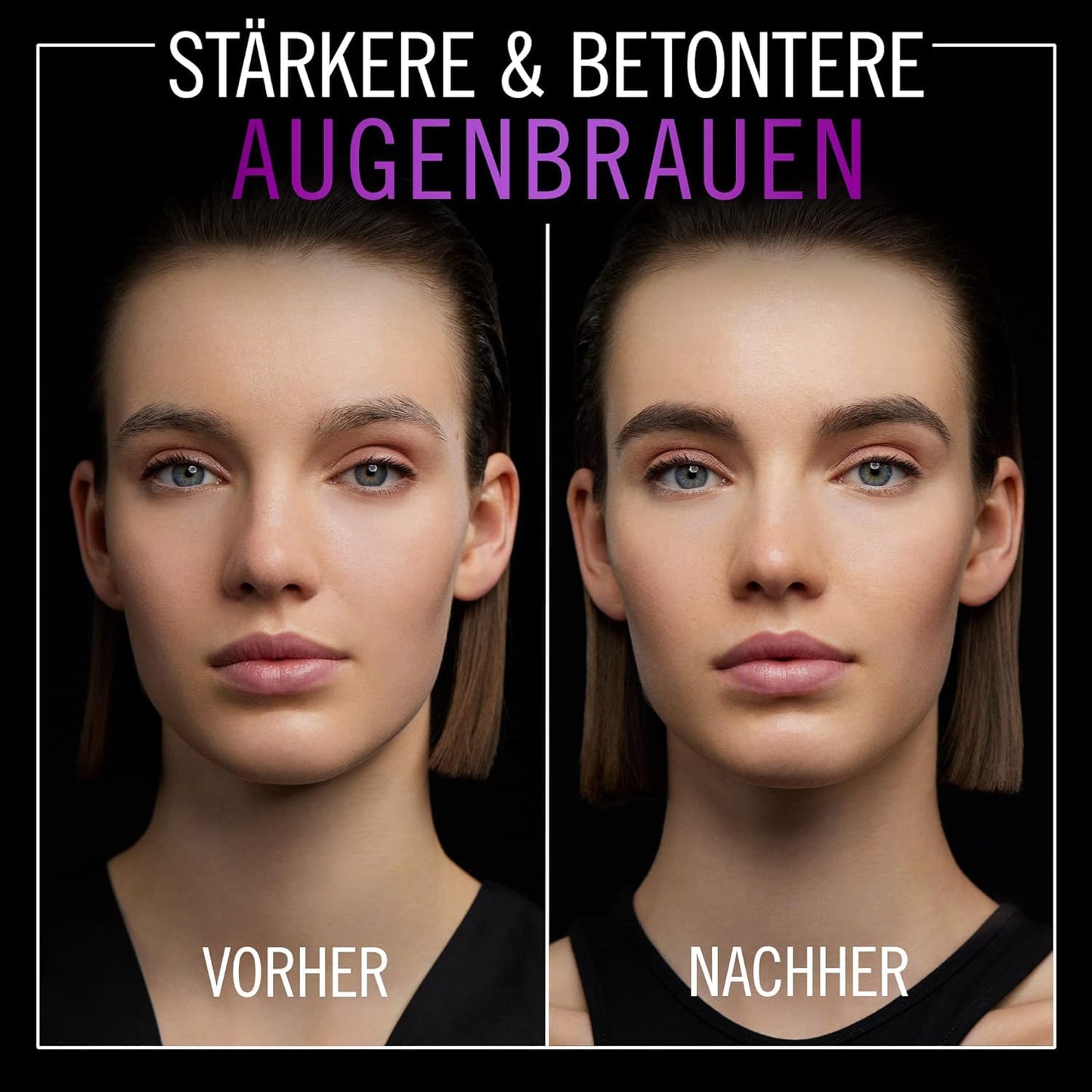 Syoss Augenbrauen Kit Augenbrauenfarbe 4-1 Dunkelbraun Stufe 3 (17 ml), Augenbrauen färben für einen natürlichen Look und ein langanhaltendes Ergebnis