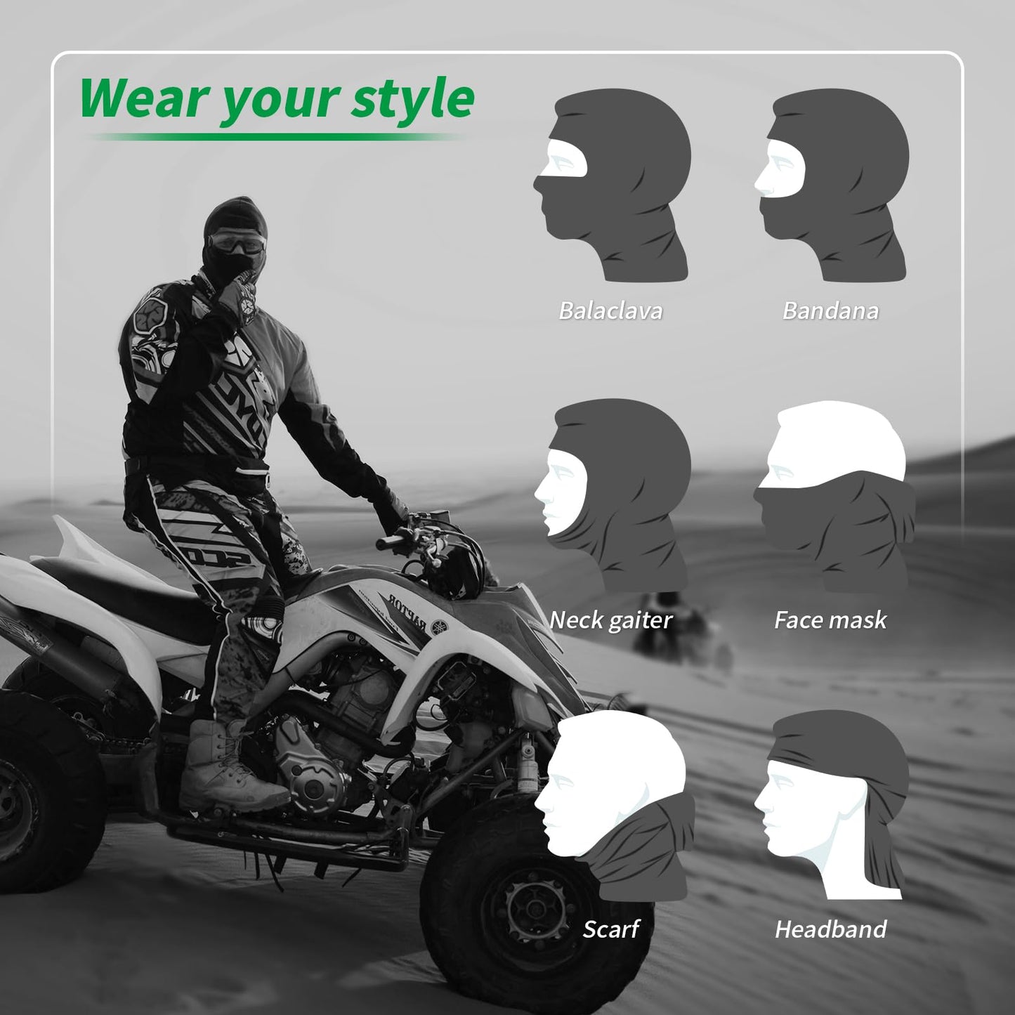 LONGKING Sturmhauben,Skimaske,Balaclava für Damen und Herren–UV-Schutz,Winddicht Warm,Motorradfahren,Snowboarden für Radfahren Outdoor Sports