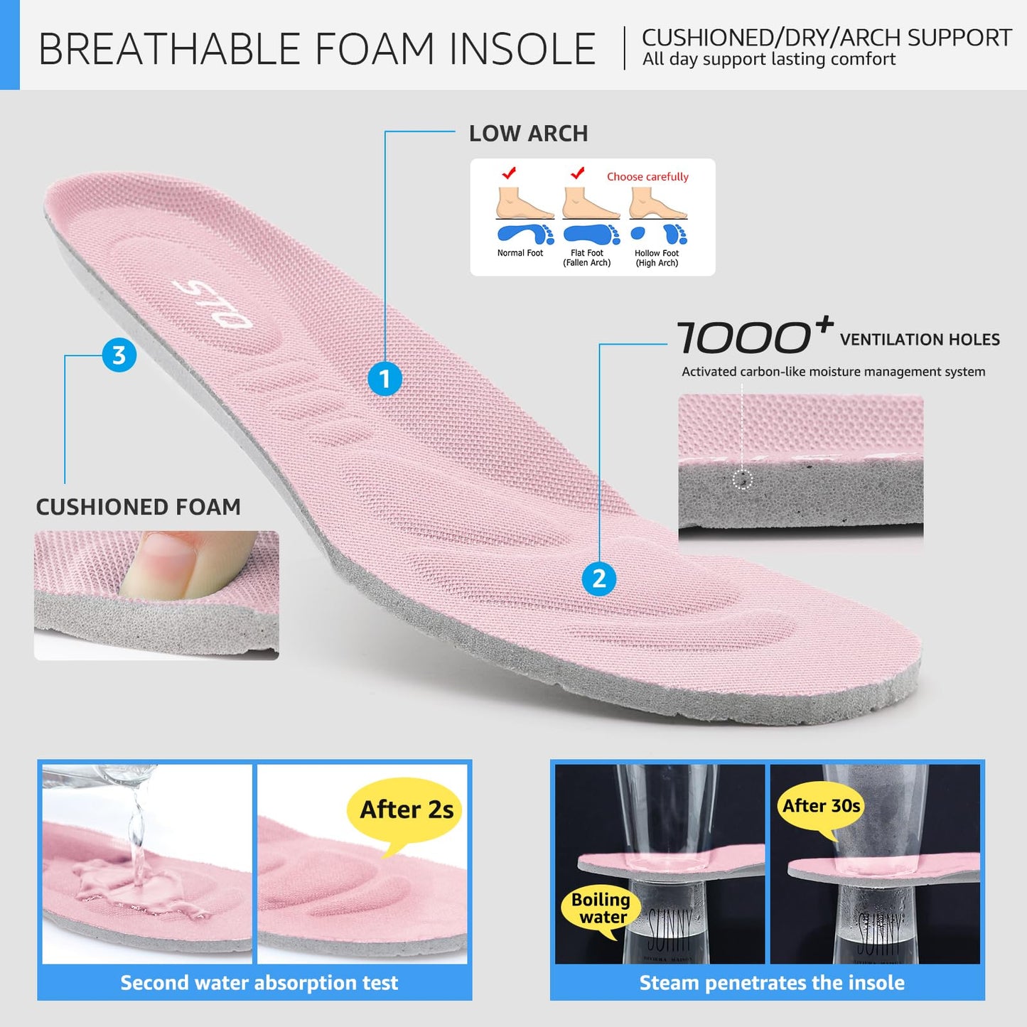 STQ Damen Slip on Sneakers Leichte Turnschuhe zum schlüpfen Bequeme Schlupfschuhe