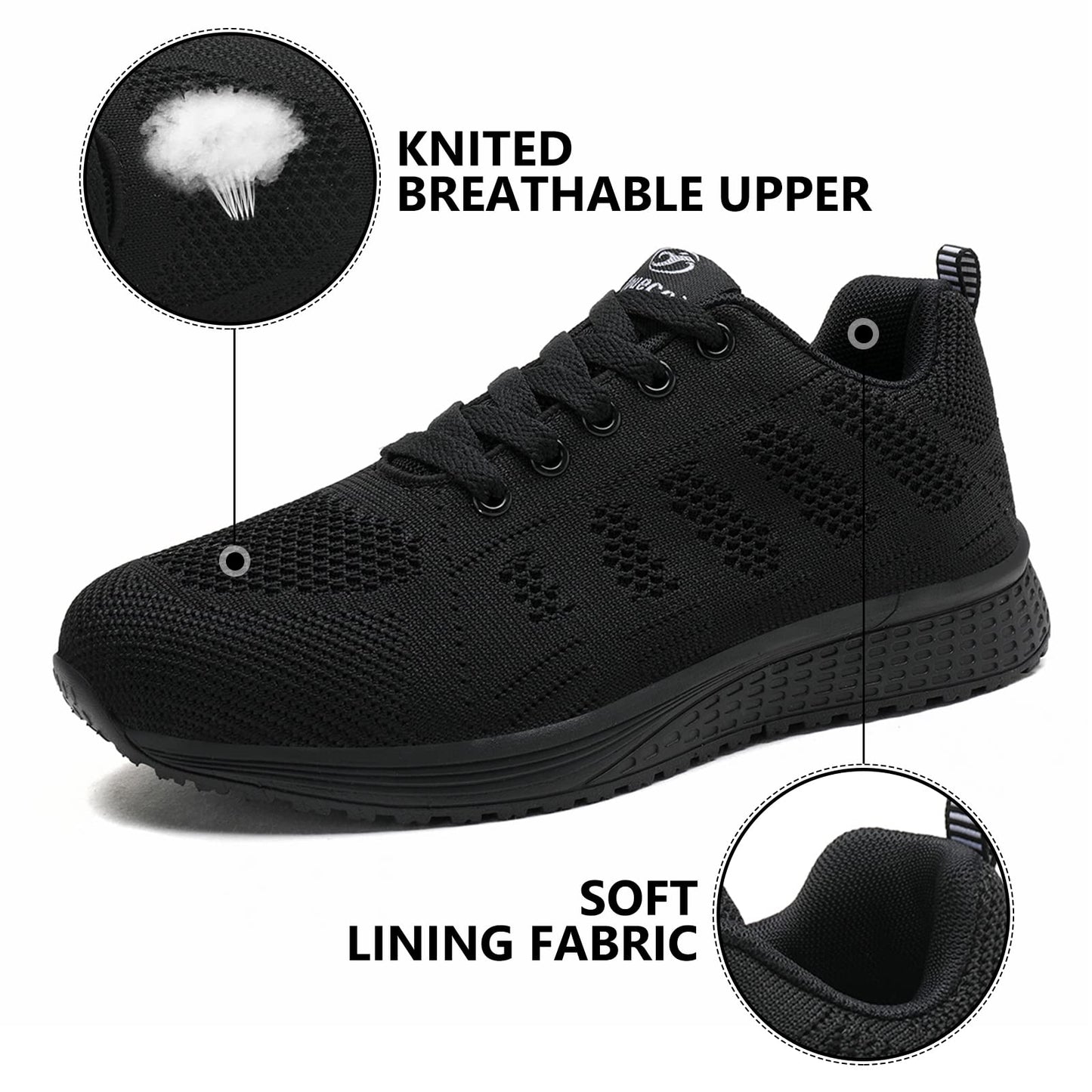 ANBIWANGLUO Damen Turnschuhe Sportliche Laufschuhe Schnürschuhe Atmungsaktive Outdoor Cross Trainer zum Joggen