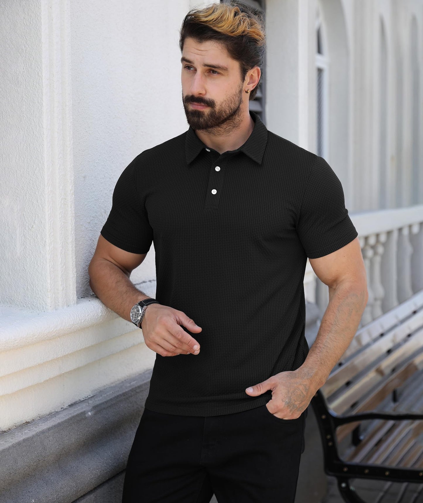 SwissWell Poloshirt Herren Kurzarm Golf Tennis Polo Shirts Männer Sommer Polohemd Atmungsaktiv T-Shirt für Herren