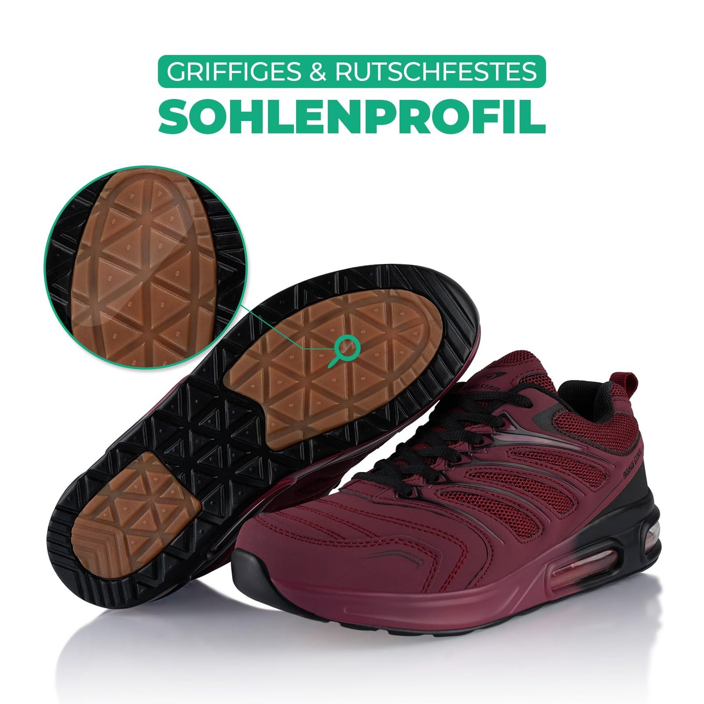 Fusskleidung® Damen Herren Sportschuhe Dämpfung Sneaker leichte Laufschuhe
