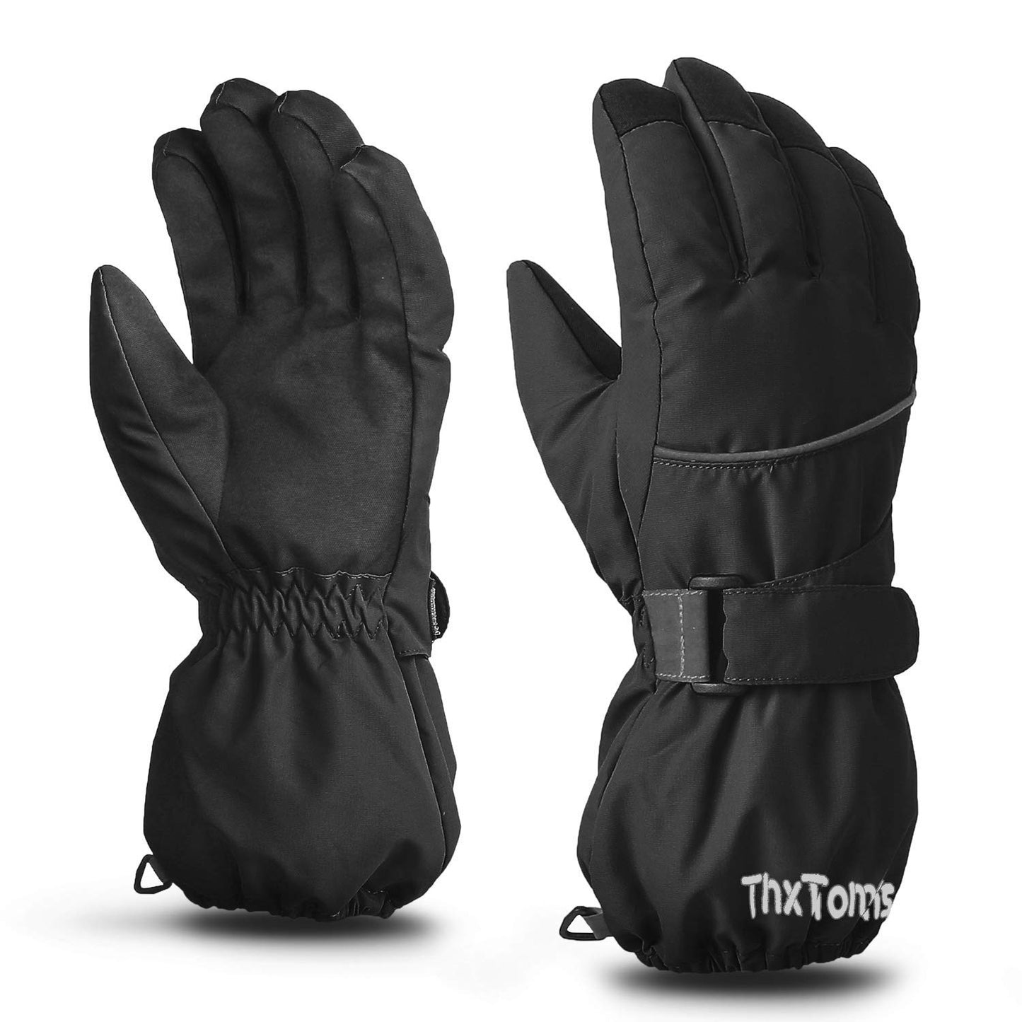 ThxToms Children's Ski Gloves, Winter Ski Gloves, -15°C, Windproof, Waterproof, Warm, Oxford Palm, Thickened for Cold Weather, Outdoor Sports, Snowboarding, Skiing, for Boys and Girls