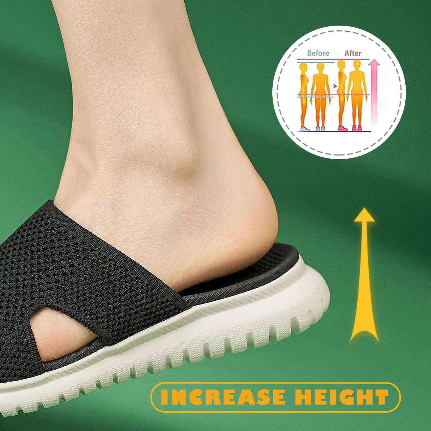 Acfoda Damen Sandalen Sommer Leichte Pantoletten Bequeme Latschen mit Fussbett 35-42