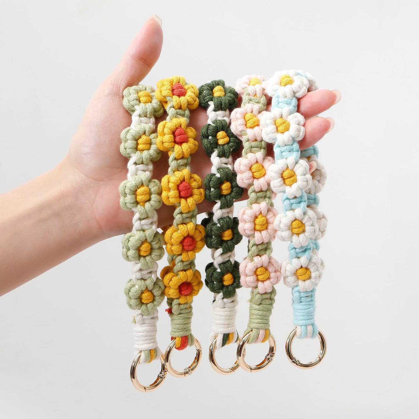 AOKSUNOVA Key Ring Band Macrame Lanyard Short Key Pendant Girls Gift for Women