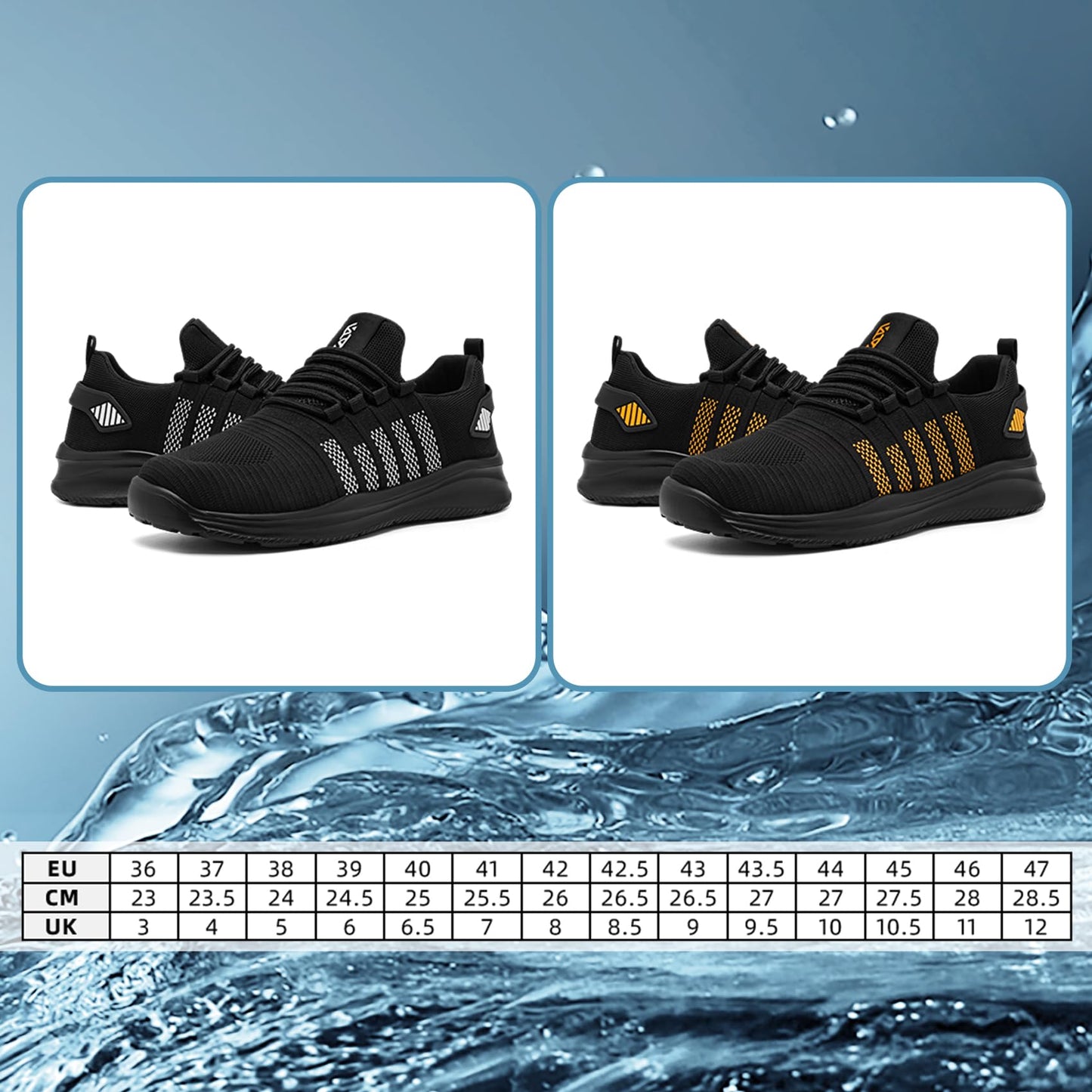FLOWING PLUME Wasserdicht Laufschuhe Damen Sportschuhe Leicht Turnschuhe Running Schuhe Walkingschuhe Joggingschuhe Fitness Sneaker