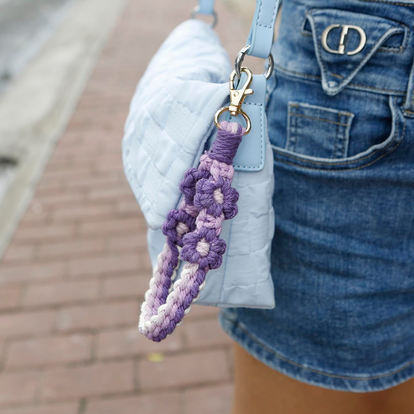 AOKSUNOVA Key Ring Band Macrame Lanyard Short Key Pendant Girls Gift for Women