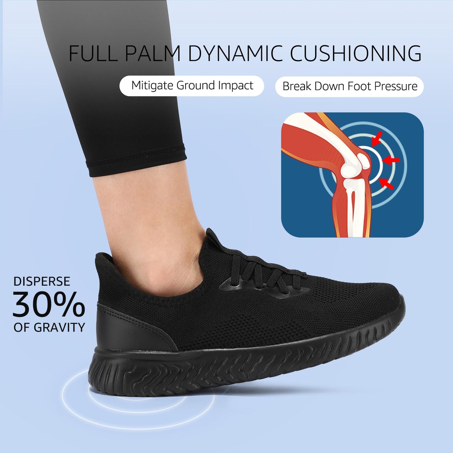 STQ Damen Slip on Sneakers Leichte Turnschuhe zum schlüpfen Bequeme Schlupfschuhe