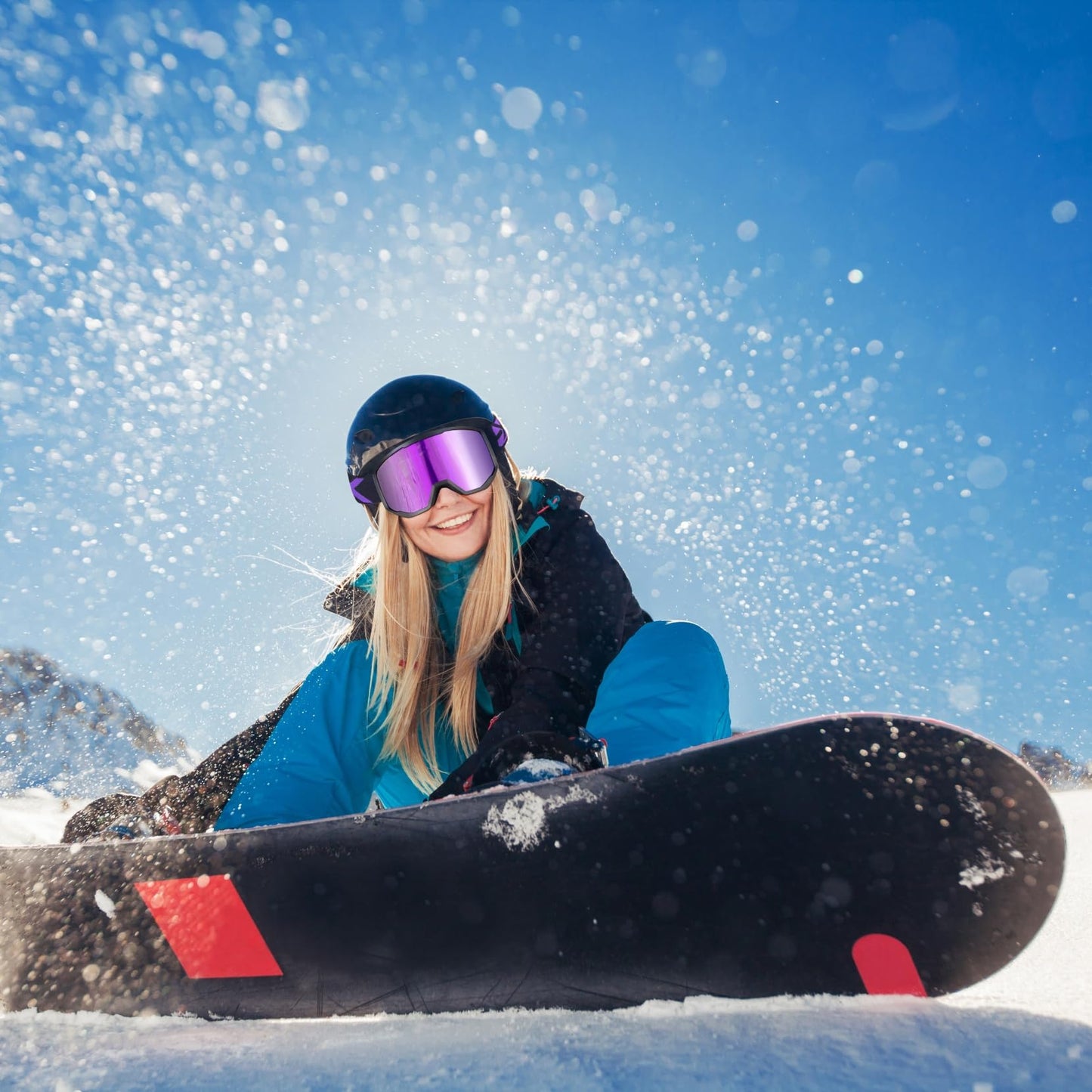 EXP Vision Unisex Ski Goggles, OTG for Men and Women, Snowboard Goggles, Snow Goggles, 100% UV Protection Ski Goggles for Glasses Wearers, Anti-Fog Snowboard Goggles, Ski Goggles