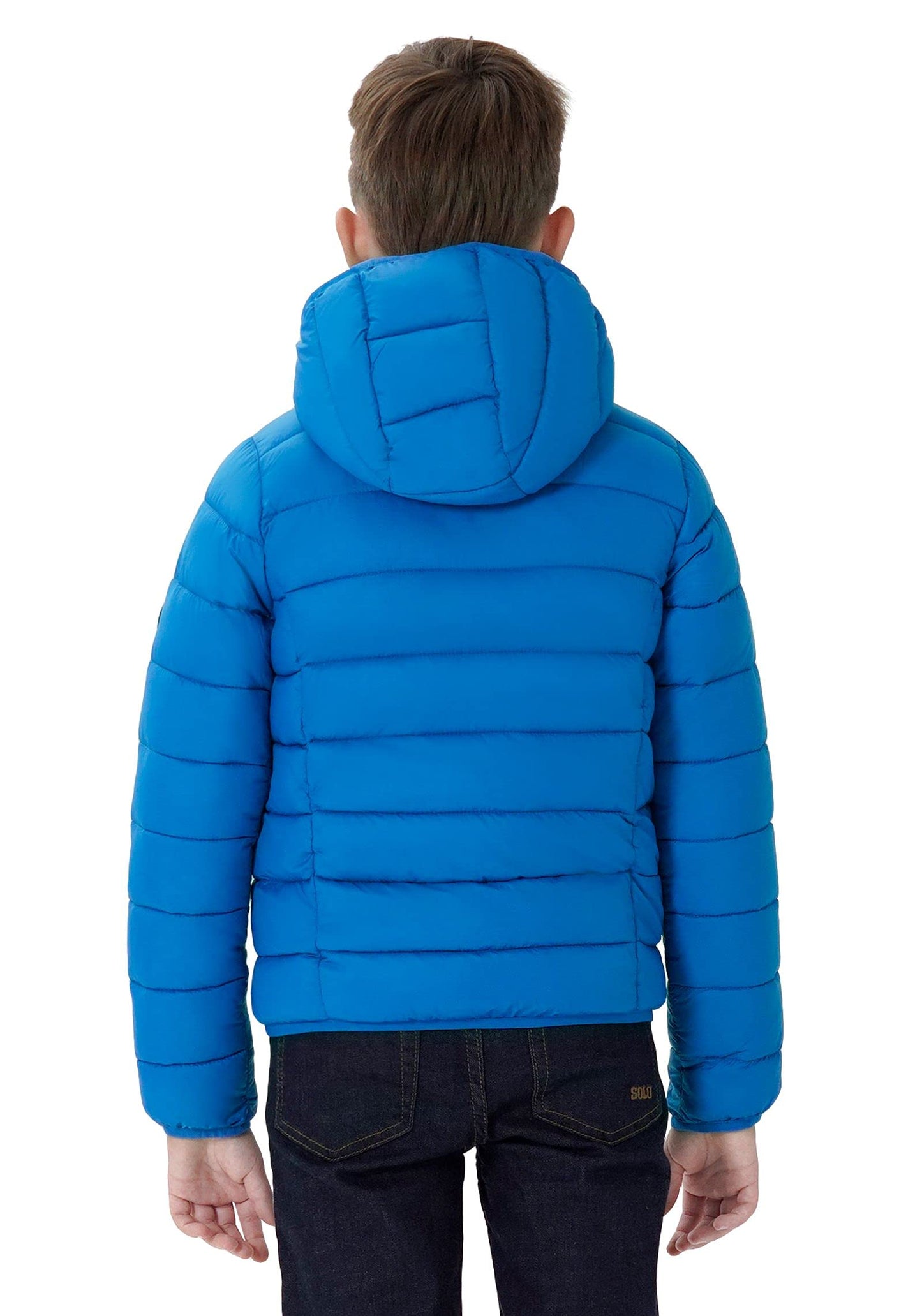 SOLOCOTE Jungen Wintermäntel Leichtgewichtige Wasserabweisende Winddichte Packbare Kapuzen Daunen Wie Wattierung Jacke