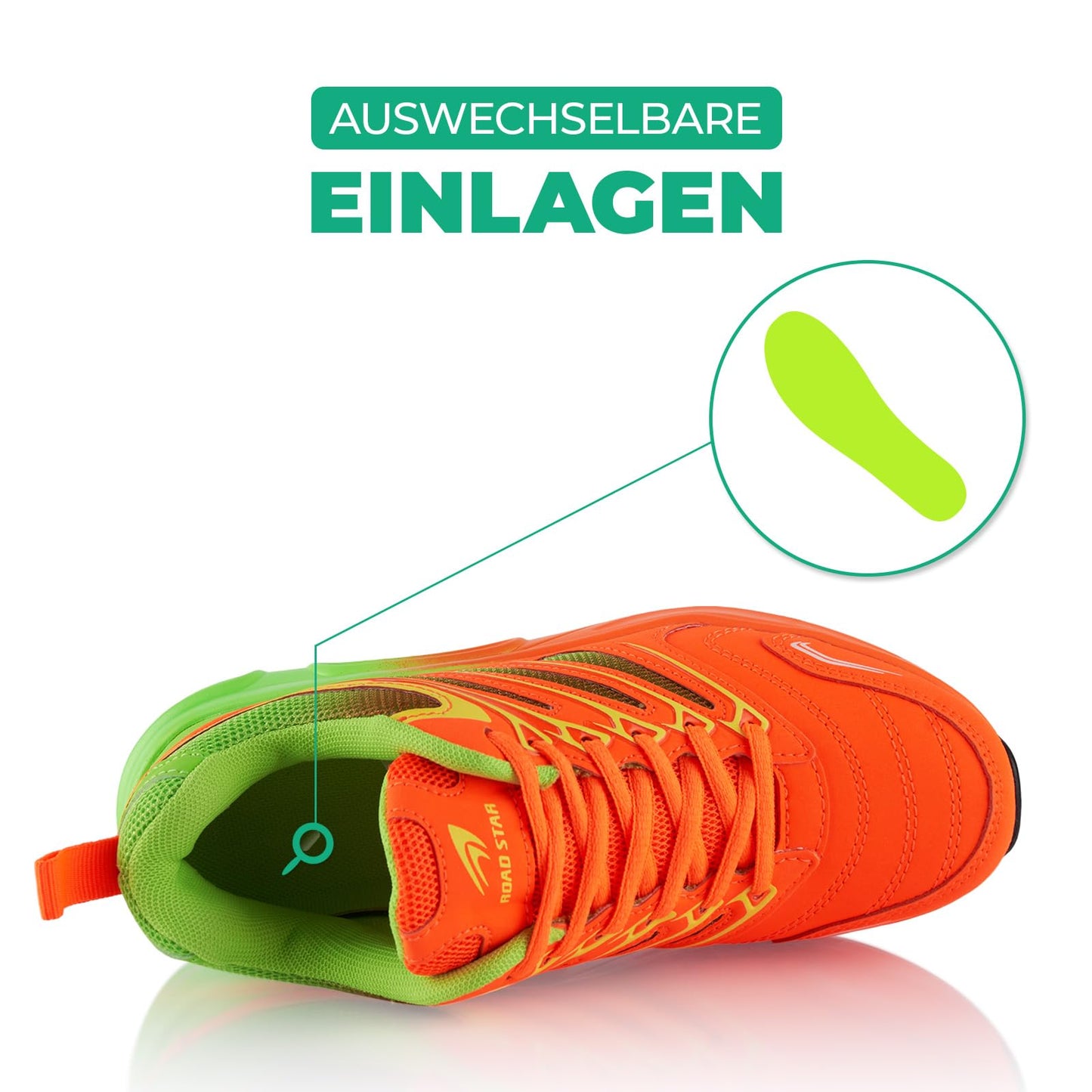 Fusskleidung® Damen Herren Sportschuhe Dämpfung Sneaker leichte Laufschuhe