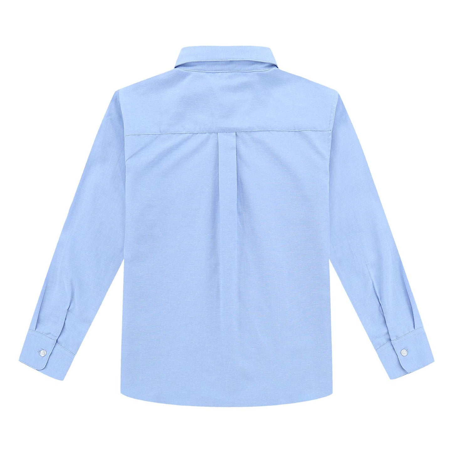 BIENZOE Jungen Schuluniform Lange ?rmel Knopf unten Oxford Hemd