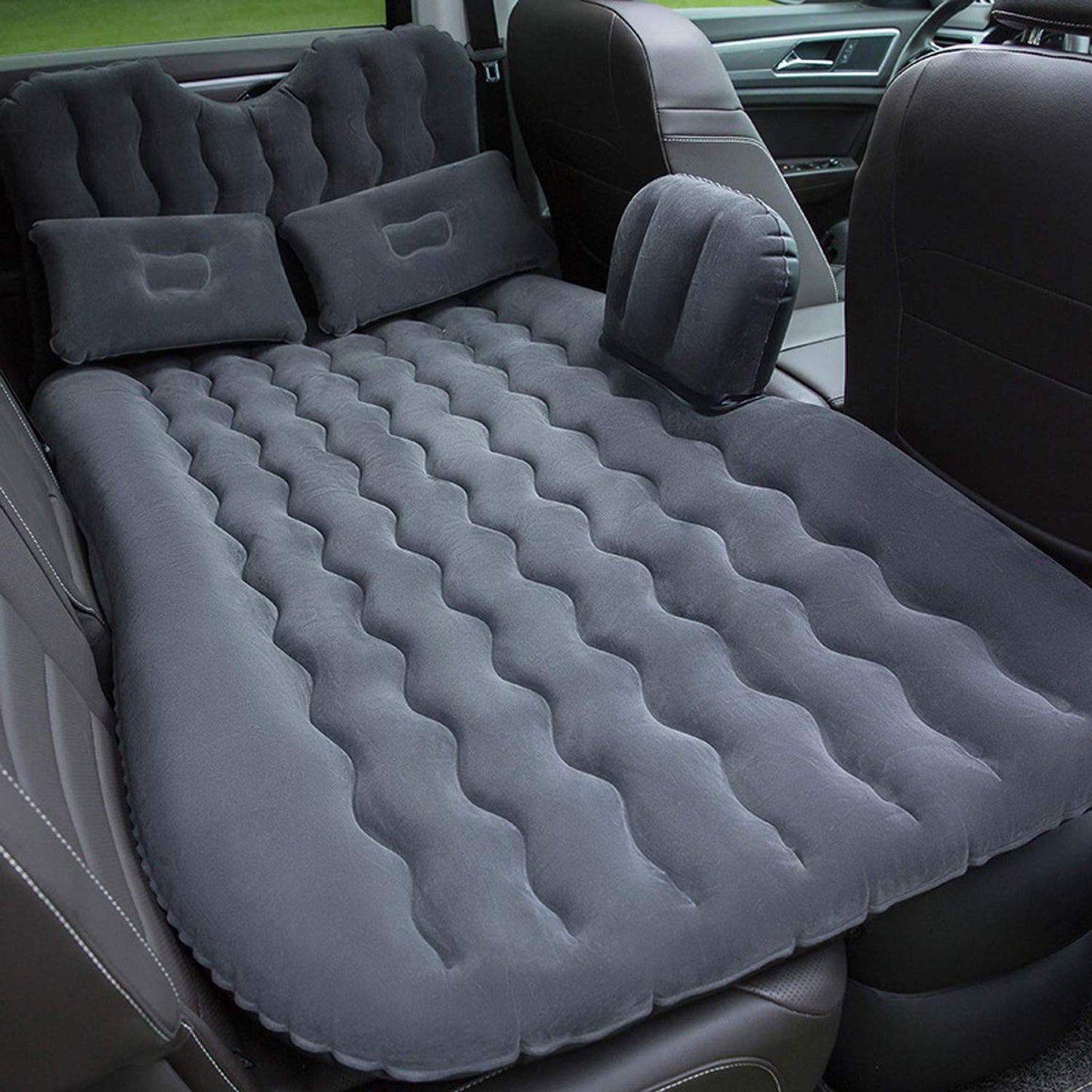 Icelus Auto Matratze SUV Luftmatratze with Luftpumpe 195 * 130 * 15 cm Aufblasbare Camping Kombi Luftbett für Auto Rücksitz Dickere Kofferraum Matratze Bett für Camping Outdoor Traveling