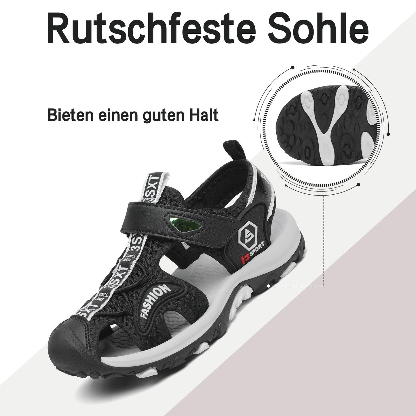 SAGUARO Kinder Sandalen für Jungen Mädchen Trekkingandalen Atmungsaktiv Rutschfest Wandersandalen