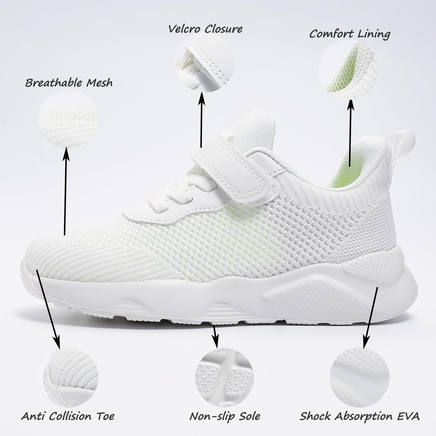 Yeeteepot Kinder Turnschuhe Jungen Mädchen Sportschuhe Atmungsaktiv Laufschuhe Leichte Hallenschuhe rutschfest Sneaker Freizeit Tennisschuhe Fitnessschuhe