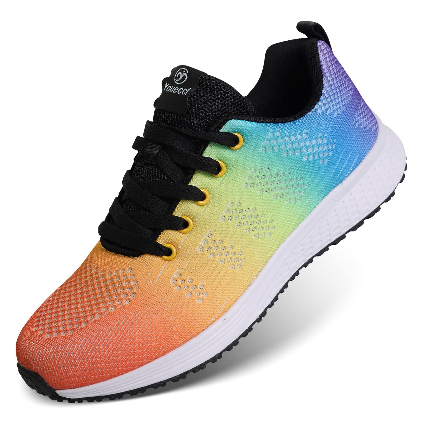 ANBIWANGLUO Damen Turnschuhe Sportliche Laufschuhe Schnürschuhe Atmungsaktive Outdoor Cross Trainer zum Joggen