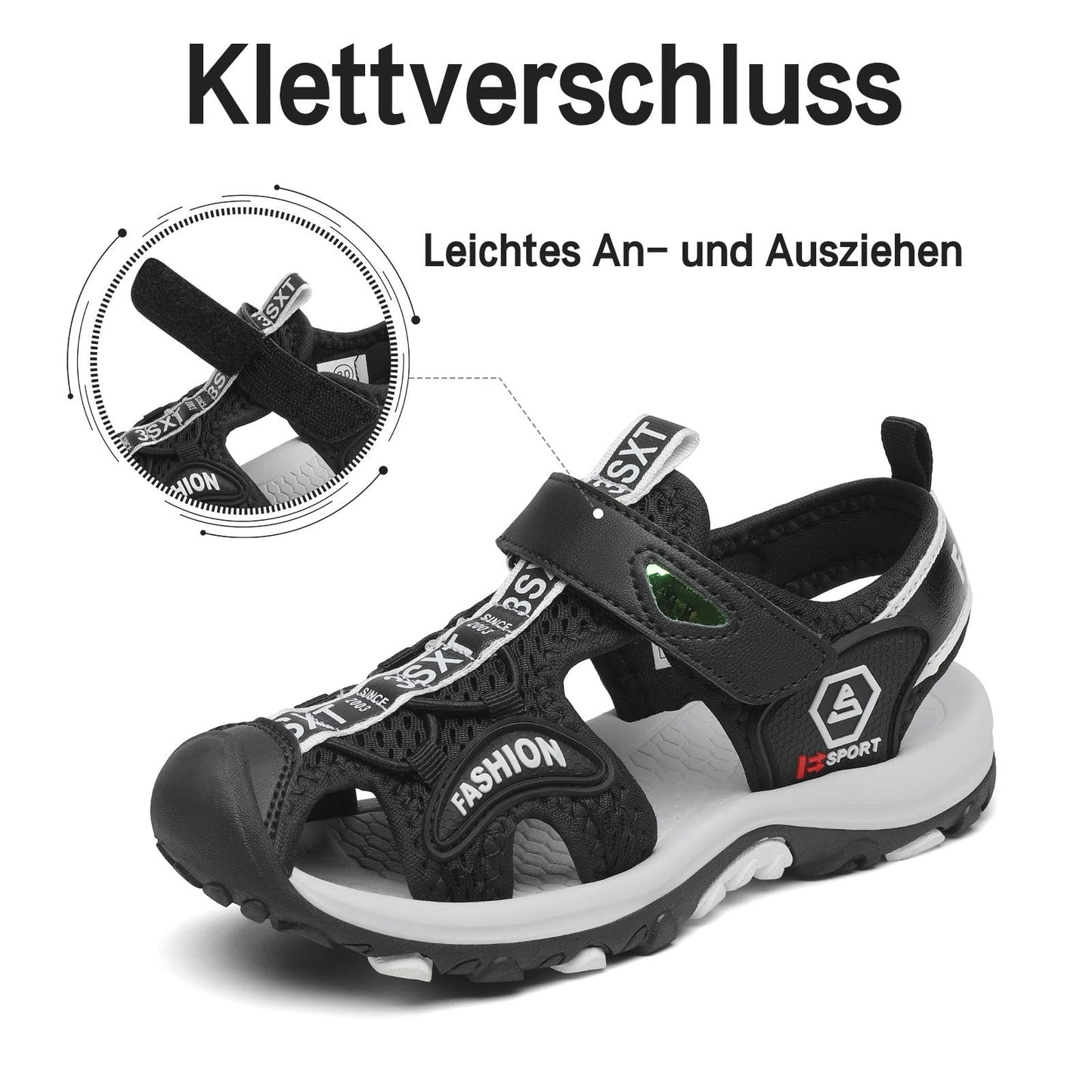 SAGUARO Kinder Sandalen für Jungen Mädchen Trekkingandalen Atmungsaktiv Rutschfest Wandersandalen