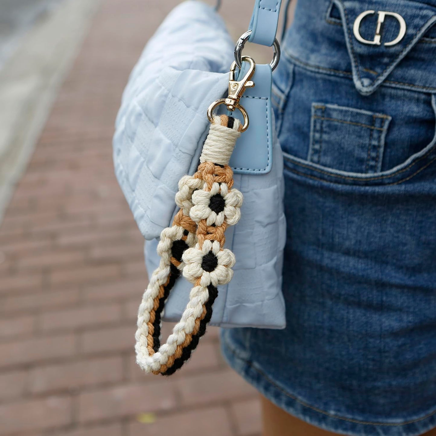 AOKSUNOVA Key Ring Band Macrame Lanyard Short Key Pendant Girls Gift for Women