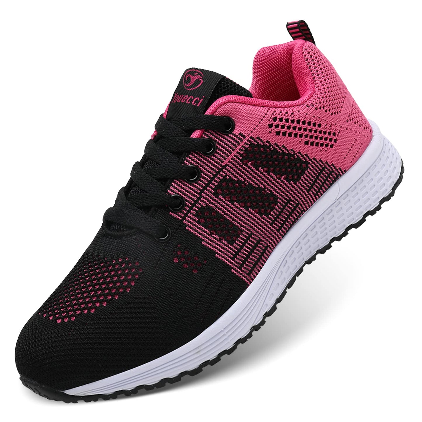 ANBIWANGLUO Damen Turnschuhe Sportliche Laufschuhe Schnürschuhe Atmungsaktive Outdoor Cross Trainer zum Joggen